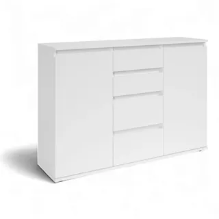 Stella Trading Brest Kommode 119 x 84 x 35 cm Weiß