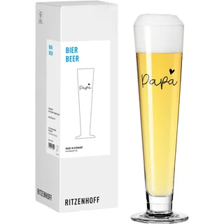 RITZENHOFF 8172001 Pils-Glas 330 ml - Serie Sprüche - Bierglas mit Schriftzug Papa - modern, Made in Germany