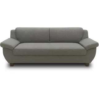 DOMO. collection Sofa Panama, 3-Sitzer, 3er Couch, Garnitur, 3-2-1 Sofa, 91 x 207 x 80 cm (BxTxH), dunkelgrau