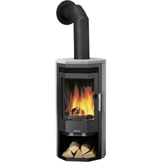 Justus Usedom 5 Stahl Schwarz/Abdeckplatte Speckstein