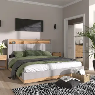 VitaliSpa Polsterbett Nura, 180x200 cm mit 4 Schubladen, Vitalispa