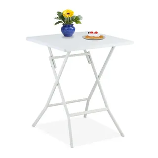 Relaxdays Campingtisch Klapptisch Weiß