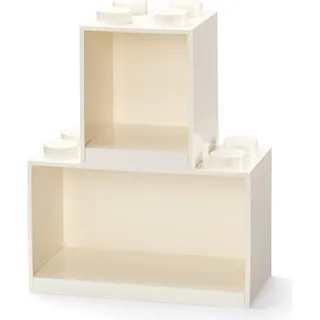 LEGO Bausteinregal-Set Brick Shelf 2-tlg. weiß