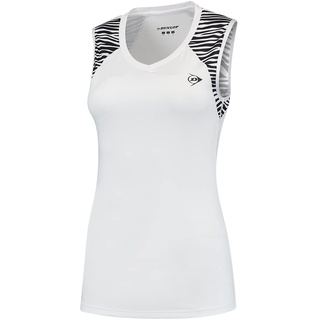 DUNLOP Damen GAME TANK TOP, Sport Tennis Trägershirt, Weiß