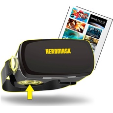 Heromask Professionelle Virtual-Reality-Brille + kostenloser Virtual-Reality-Spiele-Leitfaden mit Stoffoberfläche. Kompatibel mit Android und iPhone - VR-Brille - 3D-Brille