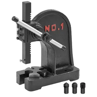 Vevor Dornpresse, 1 t Handhebelpresse, Manuelle Dornpresse Präzisions Handpresse, 150 mm Maximale Höhe, Manuelle Desktop-Stanzpresse aus Gusseisen, zum Stanzen, Biegen, Strecken, Formen,