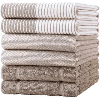 Moosfor Geschirrtücher 100% Baumwolle 6er Set 46 x 72 cm Beige Gemischt
