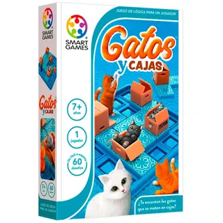 SmartGames - Katzen und Boxen | Puzzle für Erwachsene und Kinder mit 60 Herausforderungen | Lernspiele für 1 Spieler | Brettspiele für Kinder ab 7 Jahren