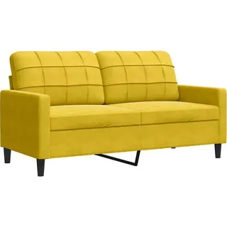 vidaXL 2-Sitzer-Sofa Gelb 140 cm Samt - Gelb