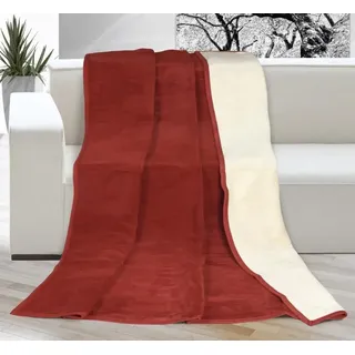 Decke Kira PLUS Einzelbett 150x200cm terra/beige - Orange, Beige