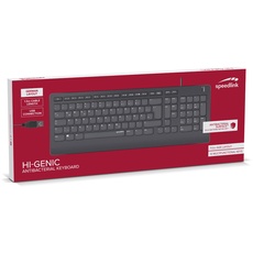 Bild von HI-GENIC Antibacterial Keyboard, schwarz, USB, DE (SL-640009-BK)