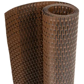 vidaXL Balkon-Sichtschutz Braun und Schwarz 1000x90 cm Poly Rattan - Braun