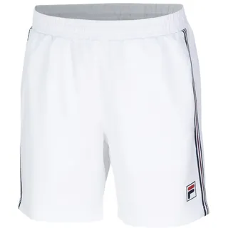Fila Tennishose Short Riley (100% Polyester, atmungsaktiv) kurz weiss Herren