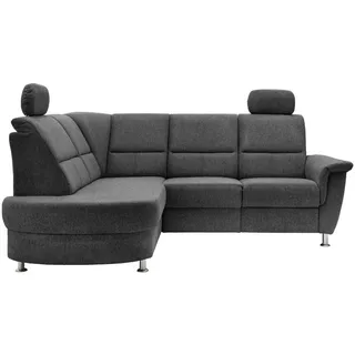 Livetastic Ecksofa , Anthrazit , Textil , Uni , Ottomane links, L-Form , 231x184 cm , Made in Eu , Relaxfunktion, Rücken echt, USB-Anschluss, Herz-Waage-Funktion, USB-C-Anschluss , Wohnzimmer, Sofas & Couches, Wohnlandschaften, Ecksofas