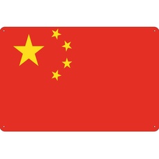 Blechschild Wandschild 20x30 cm China Fahne Flagge