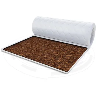 FDM Matratzentopper KOKOS Matratze Topper 80x200 cm Härtegrad H4 Höhe ca. 1 cm Allergiker Geeignet Öko-Tex Weiß