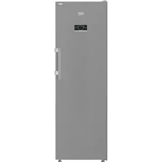 BEKO - B5RMLNE444HX - Eintür-Kühlschrank, Total NO FROST, E-Klasse, Edelstahl, Display-Touch, 381 Liter, AeroFlow, Harvest Fresh; Maße: HxBxT: 186,5x60x71, Flaschenhalter