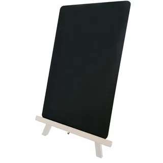 HENDI Kreidetafel mit Staffelei, mit Holzsstaffelei, Plakatständer, 220x210x(H)360mm, Schwarz