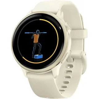 Garmin Vivoactive 6 BT 42 mm Kunststoffgehäuse beige Silikonarmband beige M