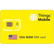SIM-Karte für M2M VEREINIGTE STAATEN - Things Mobile - weltweite Netzabdeckung, Mehrfachanbieternetz GSM/2G/3G/4G, ohne Fixkosten. 10 € Guthaben inklusive