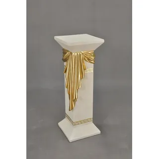 Medusa Säule Römische Säulen Marmor Skulptur Figur Deko Dekoration Ständer 1038 - Beige