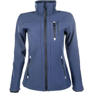 HKM 5273 Softshelljacke Sport, Damen Mädchen Jacke Regenjacke Kapuze, Blau (Dunkelblau), XXL
