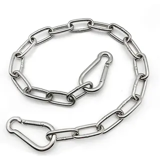 MIKMAYTOO Robuste Edelstahlkette für Zuhause, Schaukel, Haustiere, Camping (1, 4 mm - 0,5 m)
