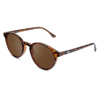 Clandestine - Sonnenbrille Round 12 Habana Brown by Elsa Pataky - Braune HD Nylon Gläser & TR90-Rahmen - Sonnenbrille für Männer und Damen - Smart Vision Technology - Bessere Sicht, Geringere Blendung