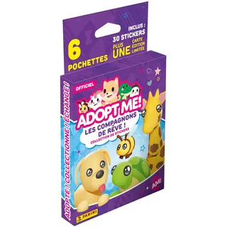 Panini Adopt ME on Roblox Blister 6 Hüllen + 1 Karte Limited Edition