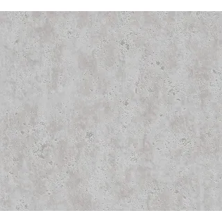 A.S. Création Flavour Vliestapete 10,05 m x 0,53 m in strukturierter Putzoptik - Grau - einfarbige Tapete im Industrial Design Made in Germany - 366004