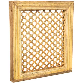 Biscottini Antikes Fenster aus Massivholz 61,5 x 7,5 x 69,5 cm – dekorative und funktionale Holzfenster – Vintage-Fenster aus Holz