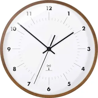TFA Funk Wanduhr 25,5 cm 98.1097 weiß