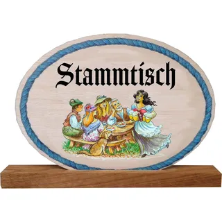 Kaltner Präsente Geschenkidee - Holz Geschenkartikel Deko Tisch Aufsteller Stammtisch Im Biergarten Gasthaus 19 cm