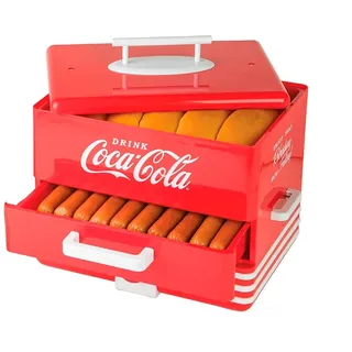 SALCO Hotdog-Maker "Coca-Cola SHD-80CC", rot, B:27,5cm H:29,5cm T:19cm, Hot-Dog-Maker, Hotdog-Maker