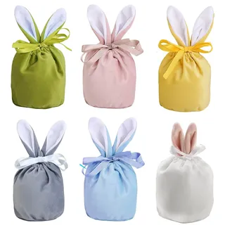 PMELCXD Ostern Säckchen zum Befüllen - Vielseitige Ostersackerl für Junge Leute - Bezaubernde Osterkörbchen mit Personalisierten Süßigkeiten - Originelle Osterkorb für Junge Leute