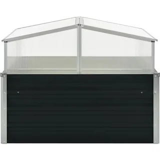 vidaXL Gewächshaus Anthrazit 100 x 100 x 77 cm Schwarz