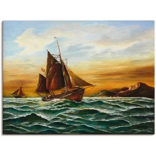 ARTland Leinwandbild, »Segelschiff auf See - maritime Malerei«, Größe: 40x30 cm