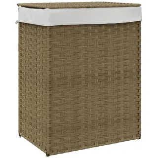 vidaXL Wäschekorb mit Deckel 46x33x60 cm Poly Rattan