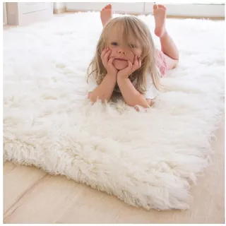 Steffensmeier Flokati 2000 Teppich original griechischer Hirtenteppich Hochflor 100% Neuseeland Schurwolle, Größe: 90x160 cm