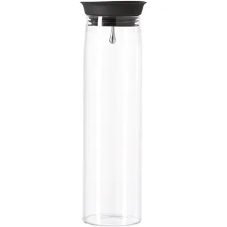 LEONARDO Wasserkaraffe Brioso 1 l - Karaffe mit Deckel, Kurg, Glaskanne, handgemacht , 050848