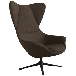 flexlux Ohrensessel »Stilo Relaxsessel, TV-Sessel«, Solitär, Stil-Ikone, drehbar, Fuß schwarz braun