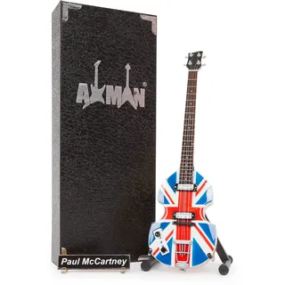 AXMAN P McCartney Union Jack Violine Bass - Miniatur-Gitarren-Replik – Musikgeschenke – handgefertigte Verzierung