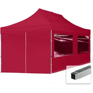 Faltpavillon Economy 3 x 6 m inkl. 4 Seitenteile rot 59151