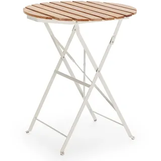 VS Venta-stock Gartenklapptisch Ø 60 x 71 cm Weiß