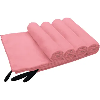 my home Handtücher »Xavi, 4 Teile, ideal als Sporthandtuch, Reisehandtuch, Strandtuch« diverse Größen, sehr leicht, kompakt, schnelltrocknend, Mikrofaser, lila