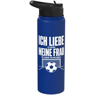Ich Liebe Meine Frau Bei Einem Tor Mitjubelt Fußball Fan Stainless Steel Insulated Water Bottle