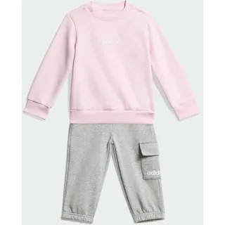 adidas Essentials Linear Logo Jogger Track Suit, clear pink/white, / 86