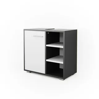 Vicco Waschbeckenunterschrank Perry Unterschrank Waschbecken Waschtisch Weiß/ Anthrazit