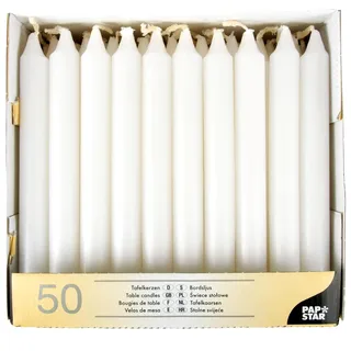 Papstar Tafelkerzen 2,10 cm 50 St. weiß
