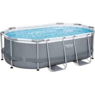 BESTWAY Ovaler Pool 305 x 200 x 84 cm inkl. Filterpumpe und Reinigungsset